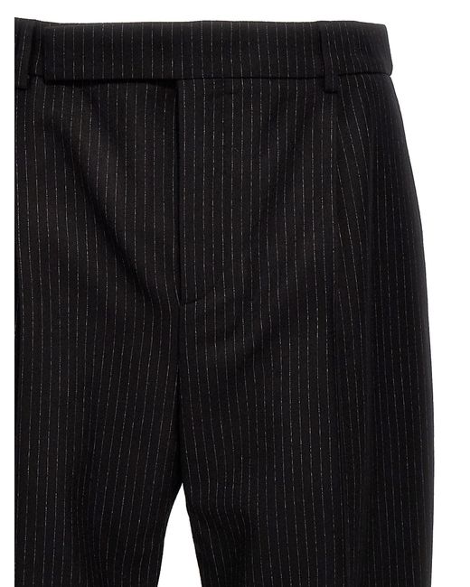 Saint Laurent Black Pinstripe Pants for men