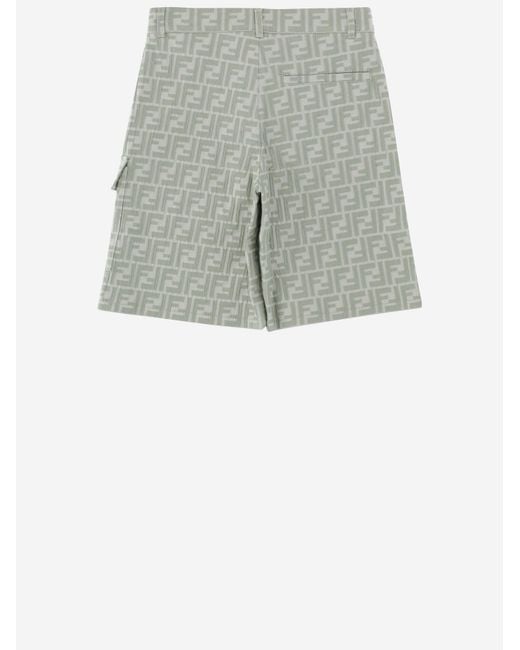 Fendi Gray Skirt Stretch Cotton Blend Short