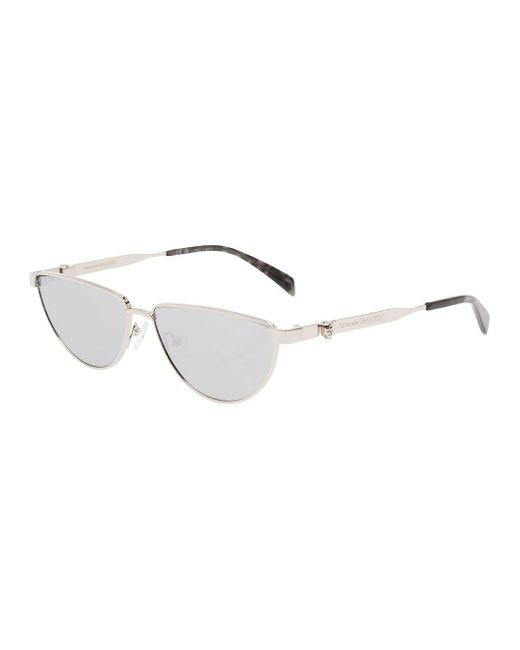 Alexander McQueen Metallic Tone Sunglasses With Metal Frame