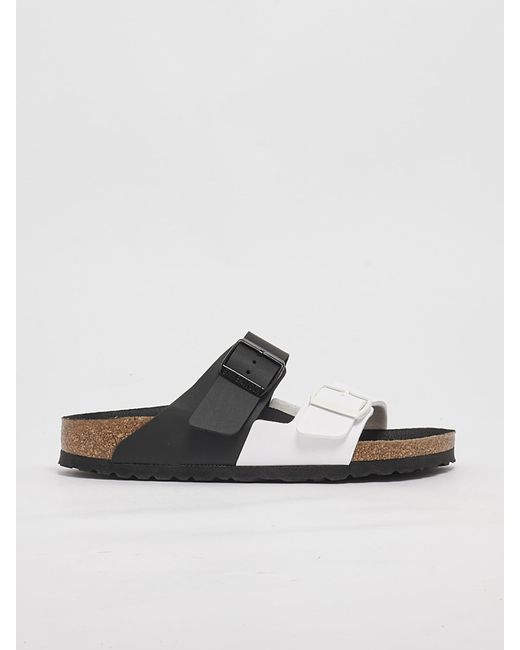 birkenstock arizona split white gold