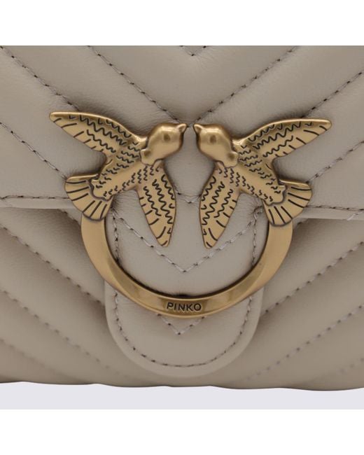 Pinko Natural Leather Shoulder Bag