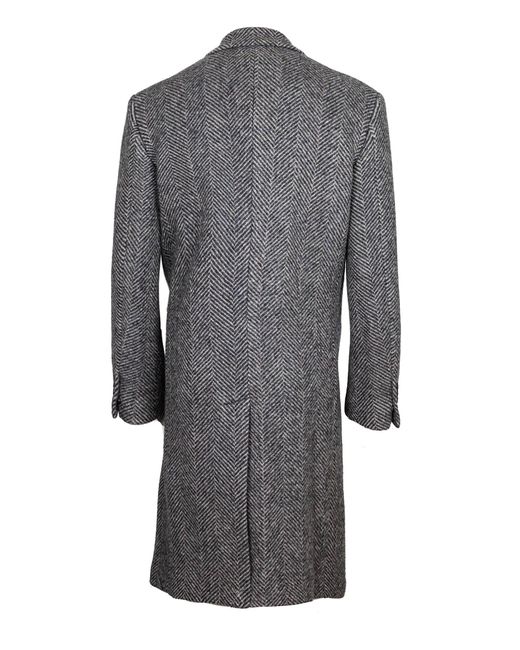 Golden Goose Deluxe Brand Gray Single-Breasted Wool Coat for men