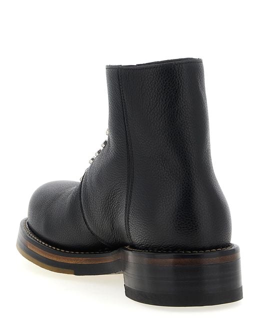 McQueen Black 'Maker' Ankle Boots for men