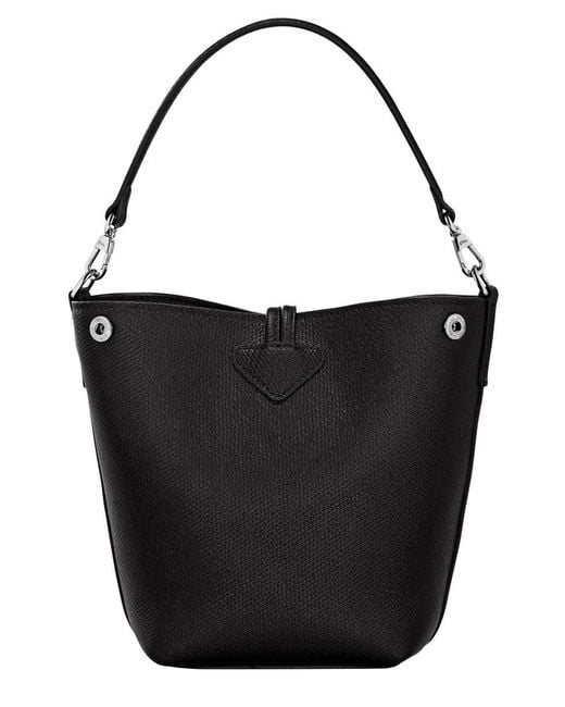 Longchamp Black Le Roseau Bucket Bag