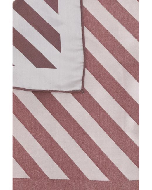 Brunello Cucinelli Pink Pocket Square Cotton Scarf for men