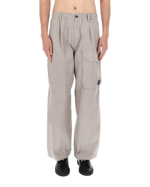 C P Company Natural Cargo Trousers Cotton for men