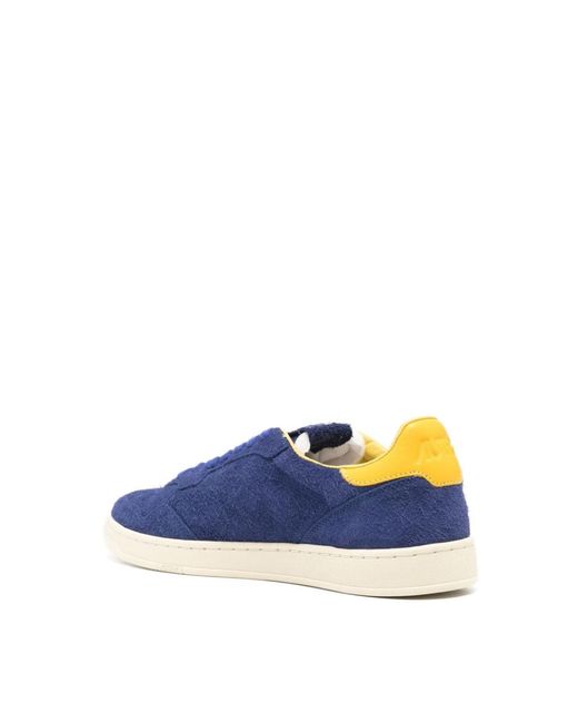 Autry Blue Medalist Flat Low Sneakers for men