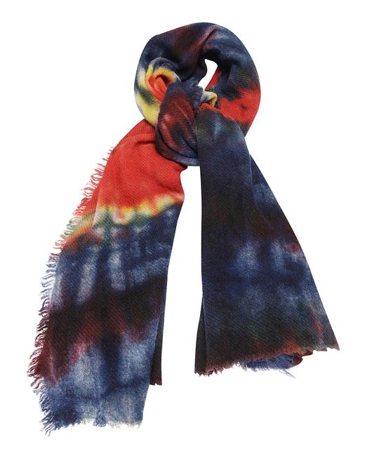 Faliero Sarti Blue Fine Knitted Scarf