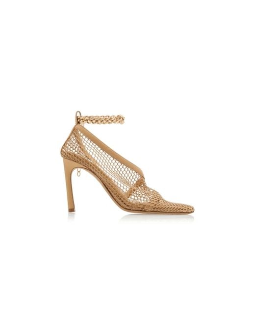 Bottega Veneta Metallic 100Mm Mesh Pumps