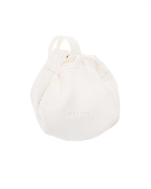 Jil Sander White Mini Bucket Bag