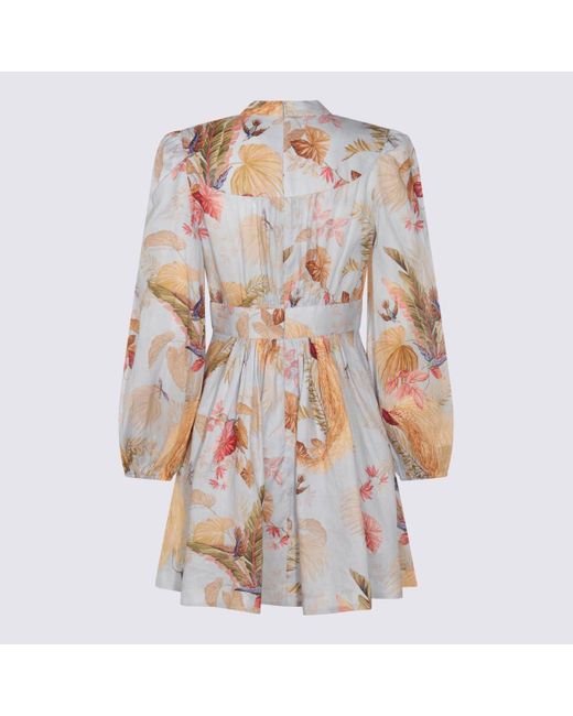 Zimmermann Multicolor Light Linen Dress