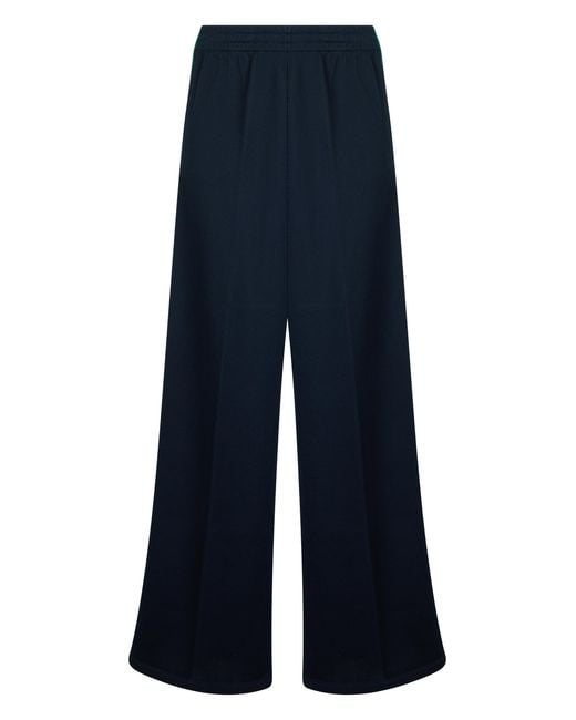 Gucci Blue Wide-Leg Trousers Cotton