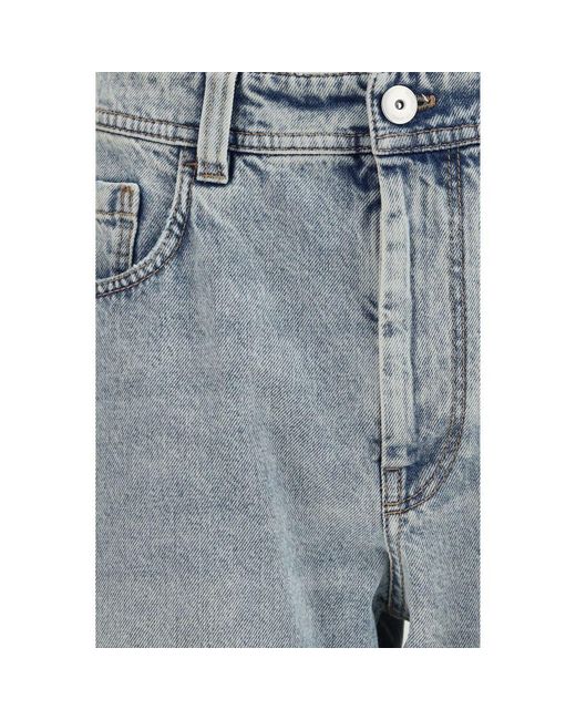 Brunello Cucinelli Blue Cotton Straight