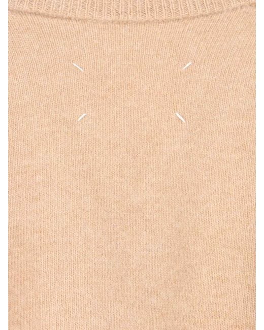 Maison Margiela Natural Four Stitches" Wool Cardigan