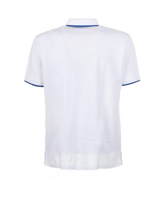 Blauer White Short-Sleeved Polo Shirt With Inserts for men