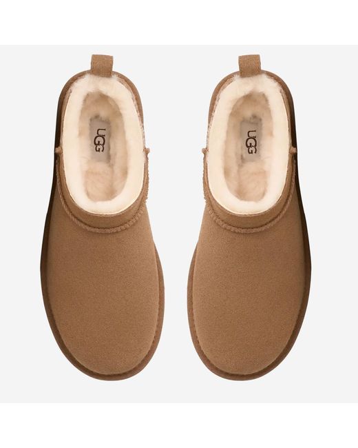 Ugg Brown Mules Micro Suede Leather