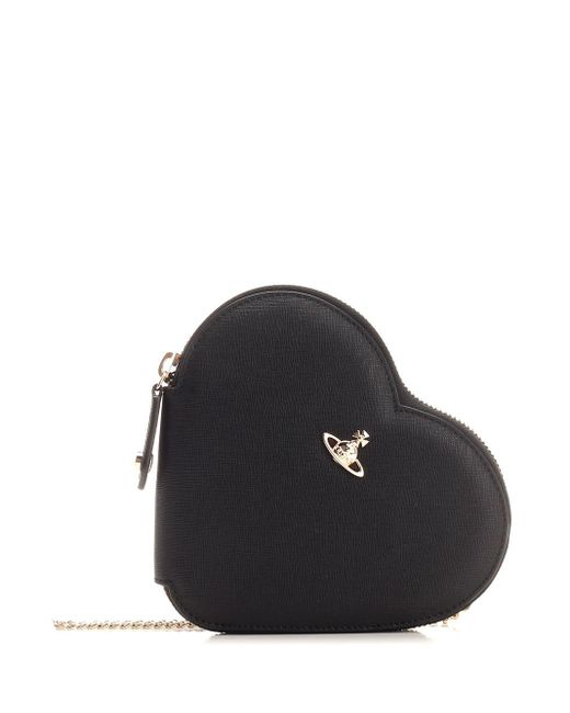 Vivienne Westwood Black New Heart Crossbody Bag