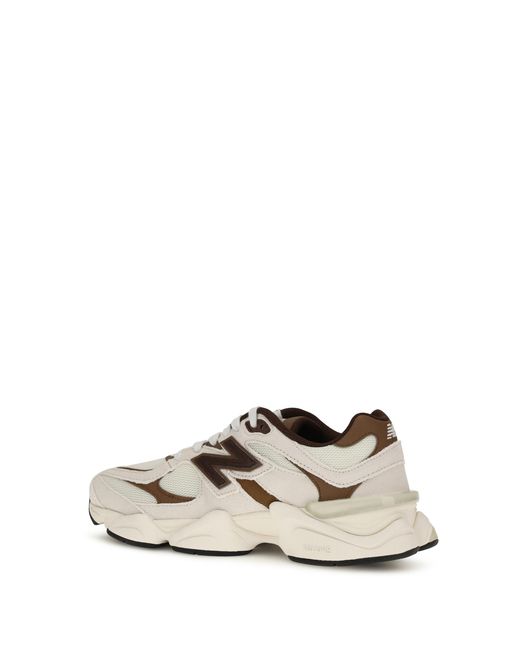 New Balance White 9060 Sneakers Breakfast Tea
