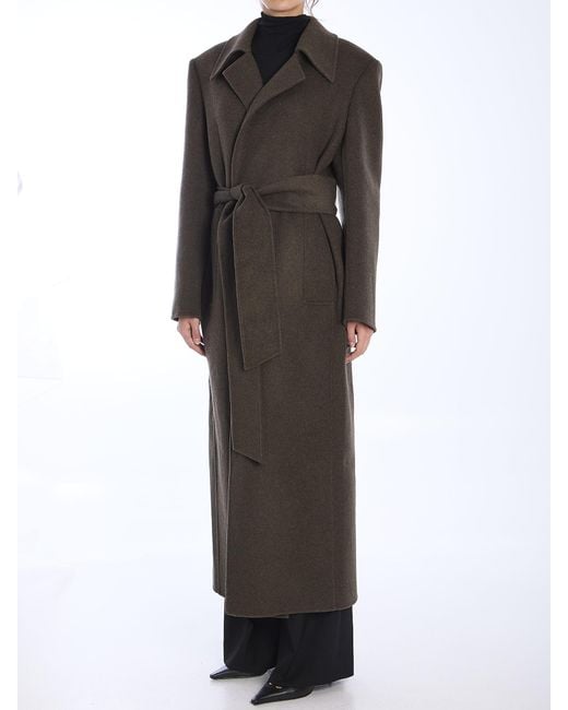 Khaite Brown Lea Coat