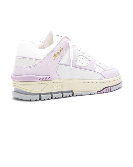 Axel Arigato White And Lilac Area Lo Sneaker