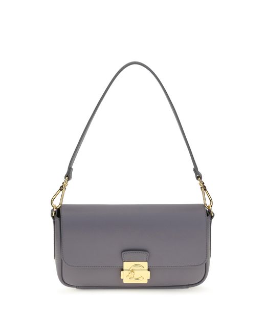 Coccinelle Gray Shoulder Bag C-Me Lock Calf Leather (Bos Taurus)