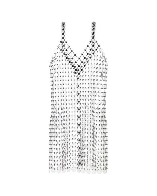 Rabanne White Transparent Pvc Mini Dress