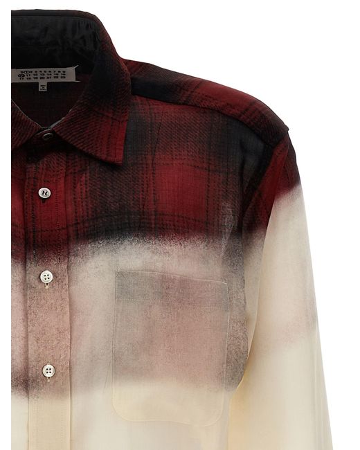 Maison Margiela Brown Pendleton Contrast Shirt Shirt, Blouse for men