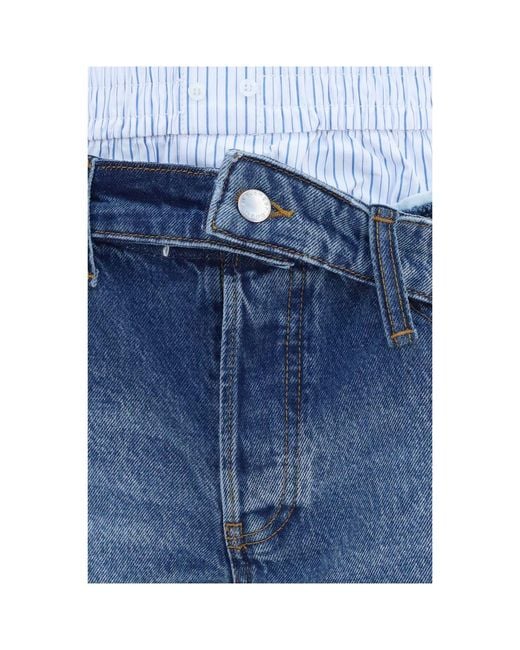 Alexander Wang Blue Cotton Bermuda Shorts