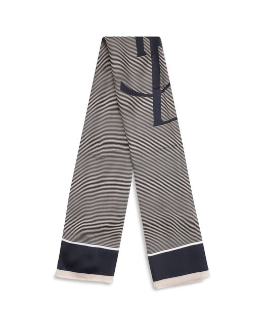 Saint Laurent Gray Cassandre Striped Stole
