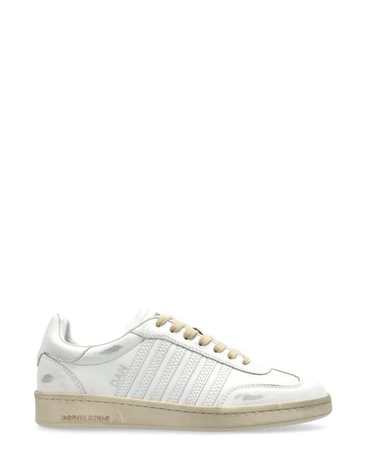 DSquared² White Dirty Boxer Sneakers