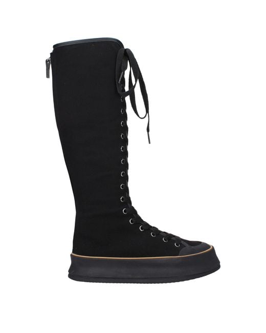 Max Mara Black Hightop Laceup Platform Boots