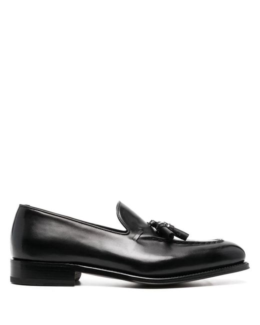 Ferragamo Black Ferragamo Almond-Toe Tassel Loafers for men