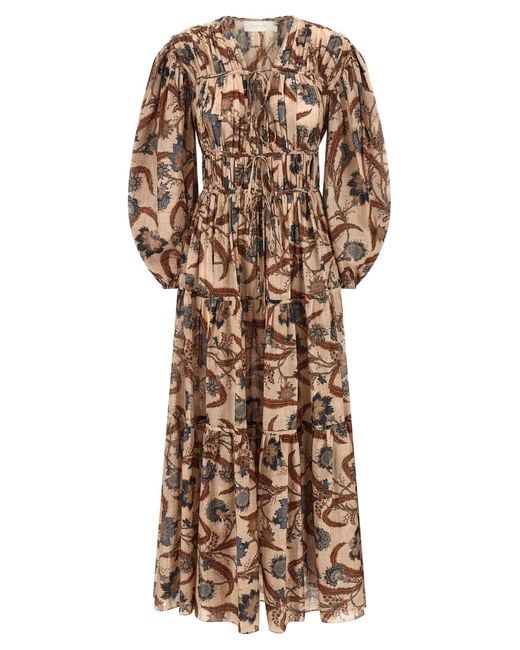 Zimmermann Natural Ascension Tie Billow Maxi' Dress