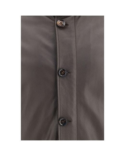 Moorer Gray Brown Leather Full for men