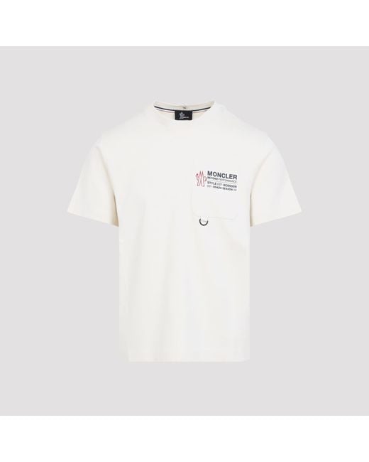 Moncler White Short Sleeves T-Shirt for men