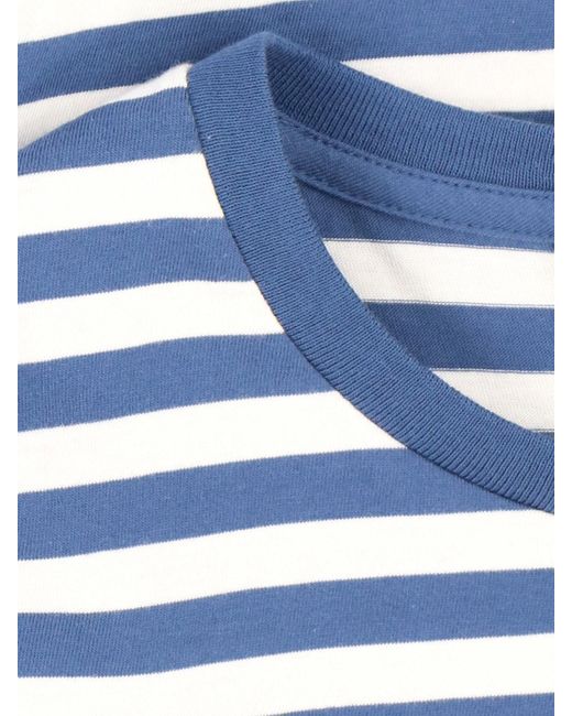 Ralph Lauren Blue Logo Striped T-Shirt for men