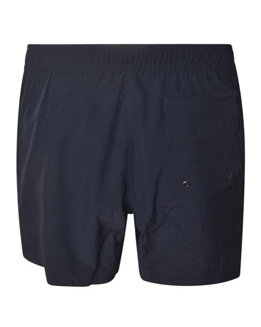 Michael Kors Blue Elastic Drawstring Waist Logo Shorts for men