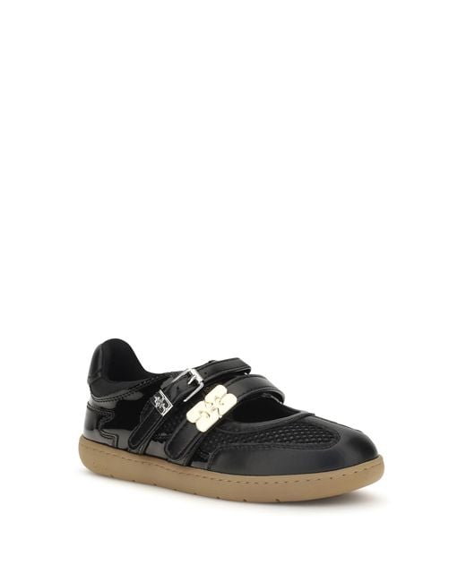 Ganni Black Sue Ballerinas