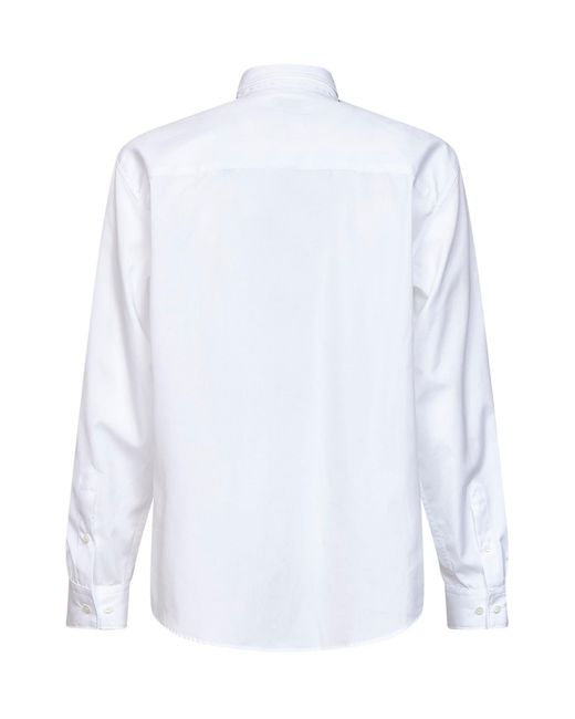 Dries Van Noten White Cotton Poplin Cilian Shirt With Tie for men