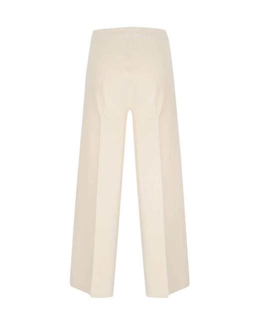 D.exterior White Viscose Trousers