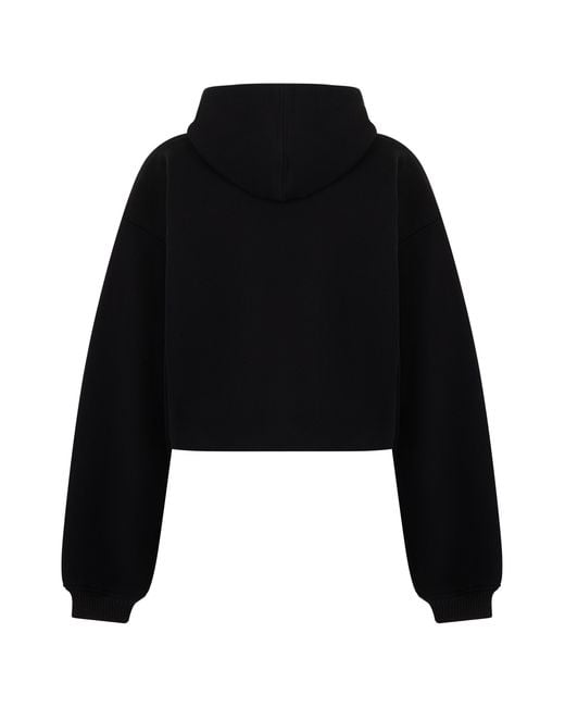 The Mannei Black Hoodie Cropped Cotton Hoodies
