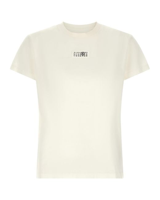 MM6 by Maison Margiela White Cotton T-Shirt