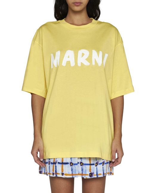Marni Yellow T-shirts And Polos