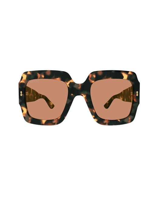 Gucci Brown Sunglasses Square Full Rim, Frame And Lens Gg1111S003