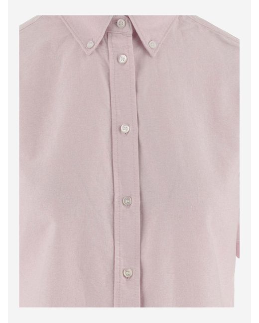 Aspesi Pink Cotton Short Sleeve Shirt