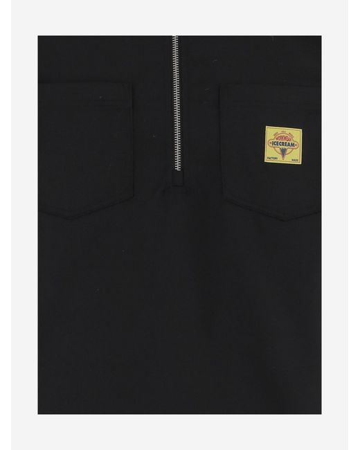 ICECREAM Black Shirt Cotton-Blend Polyester Polo for men