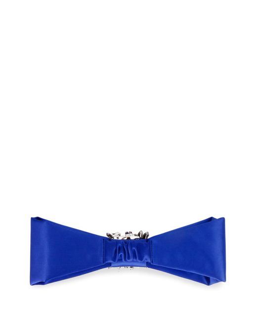 Roger Vivier Blue Crystal Buckle Hair Band