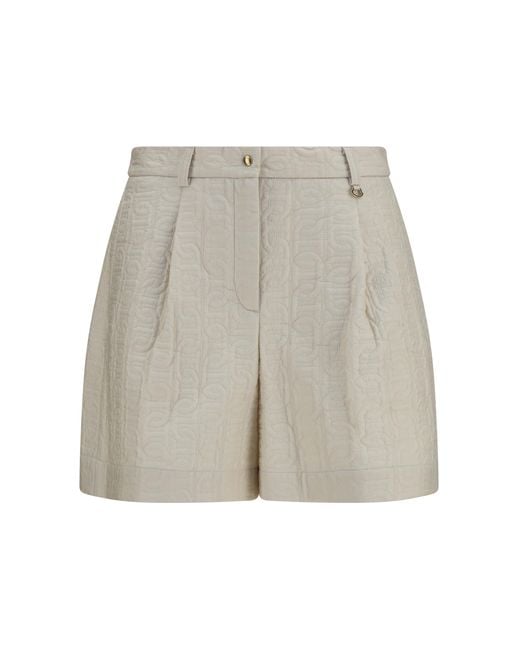 Moncler Gray Shorts Logo Polyamide