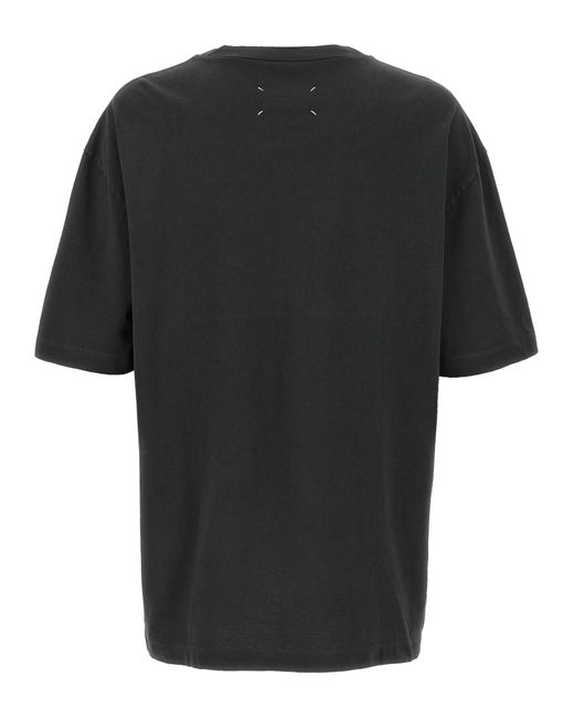Maison Margiela Black Used 'Numeric Signature Mm6' T-Shirt for men