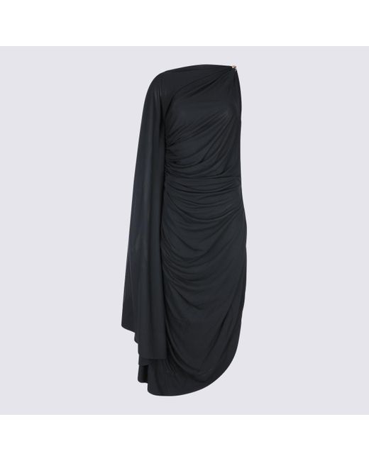 ワンピース BOTTEGA VENETA BLACK MIDI DRESS Bottega Veneta Midi Dress in Black | Lyst